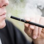 Smoking E-Cigarette