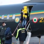 discesa dall’aereo