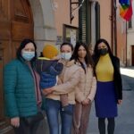 famiglia ucraina e sindaco Deo