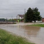 Fosso Vecchio in piena a Bagnacavallo