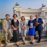 Cinquina dei finalisti_DA SX Tommaso Pincio_Benedetta Tobagi_Marta Cai_Silvia Ballestra_Filippo Tuena