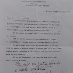 lettera di ringraziamento della Signora Verzocchi dopo la mostra