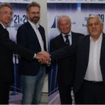 da sx. sindaco G.Manfredi, sindaco M. Lepore, G.Amato (Pres. Snib) e G. Calzolari (Pres. BolognaFiere)