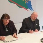 Bonaccini e Paola Salomoni