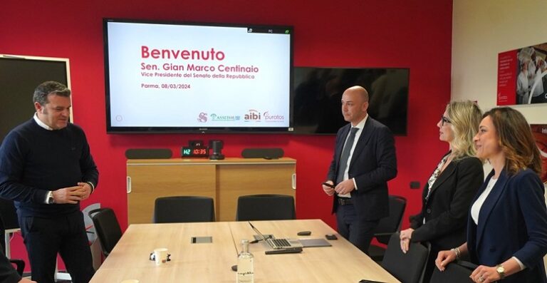 Parma, il vicepresidente del Senato Gian Marco Centinaio in visita a Puratos Italia