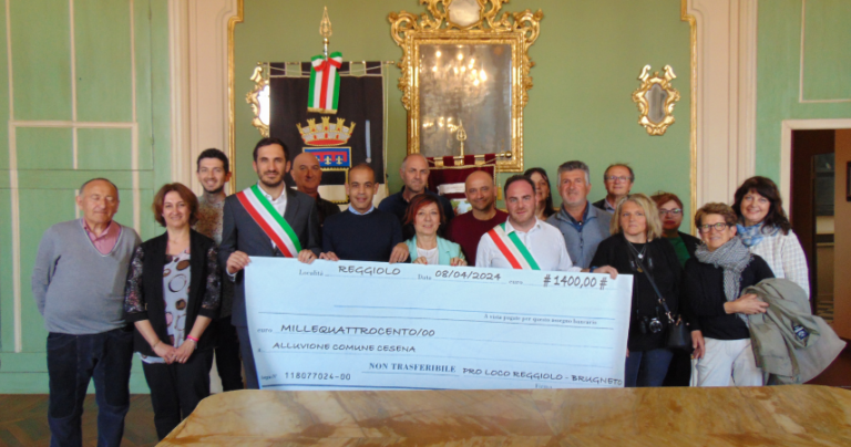 Post alluvione, gli abitanti del Comune di Reggiolo donano 1.400 euro ai cesenati danneggiati