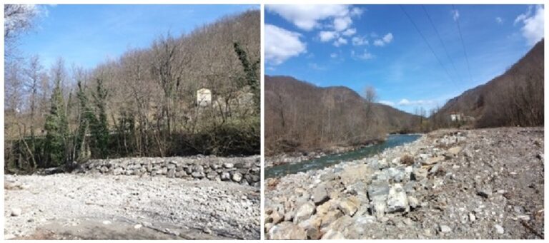 Contro piene e allagamenti: lavori sulle sponde del fiume Taro, a Tornolo (Pr) 