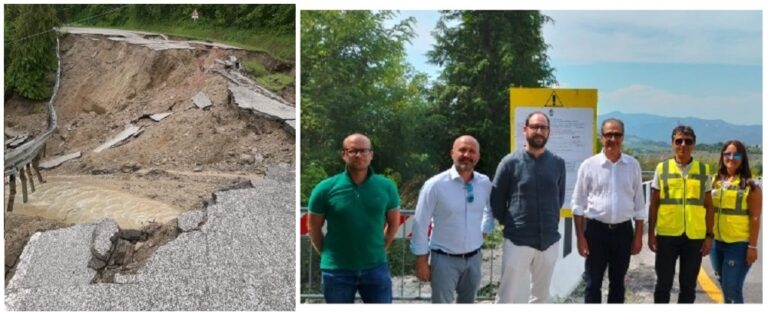 Post alluvione, a Bagno di Romagna: consegnato il cantiere sulla strada provinciale 26 del Carnaio