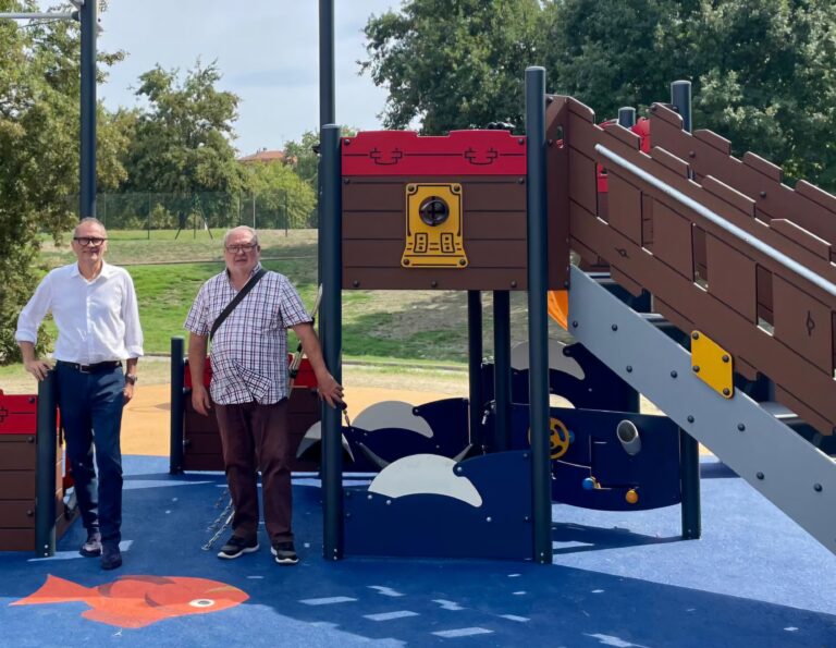 Post alluvione. Al parco urbano di Forlì nuova area giochi inclusiva