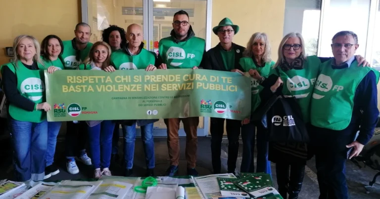 Presidio Cisl FP Romagna contro le aggressioni al personale sanitario